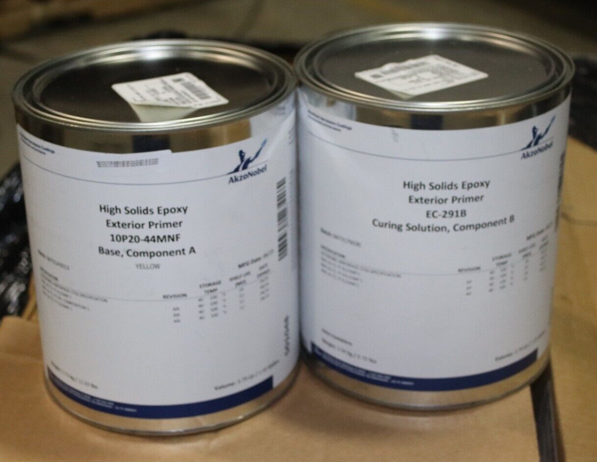 AkzoNobel Yellow Epoxy Primer Exterior Paint Coating 2 GALLON HIGH SOLIDS KIT