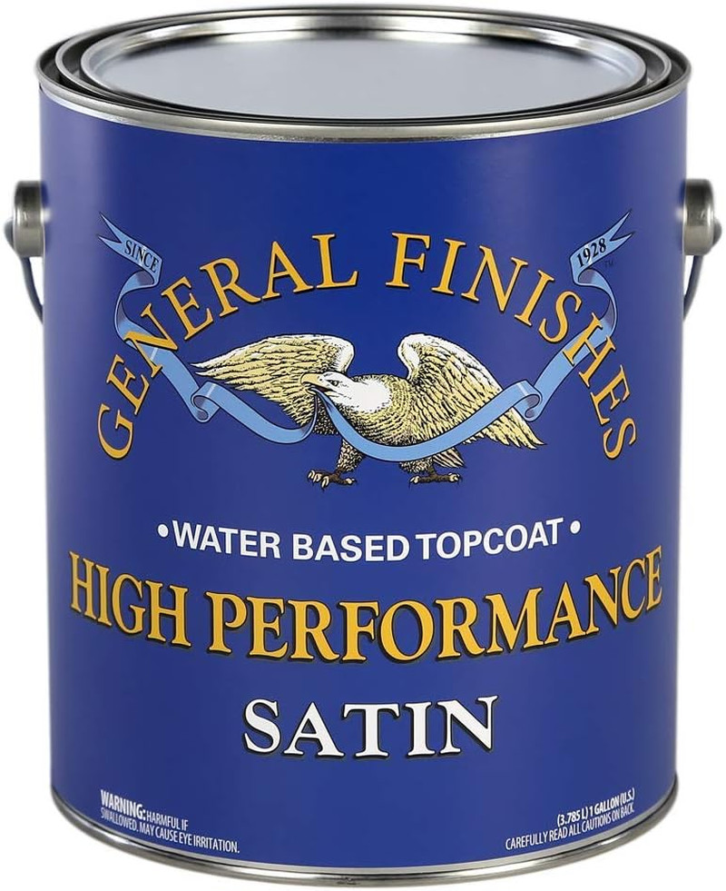 High Performance Water Based Topcoat, 1 Gallon, Satin