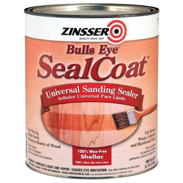 (2)-Gal Clear Bulls Eye Zinsser SealCoat Wood Furniture Sanding Sealer 00851