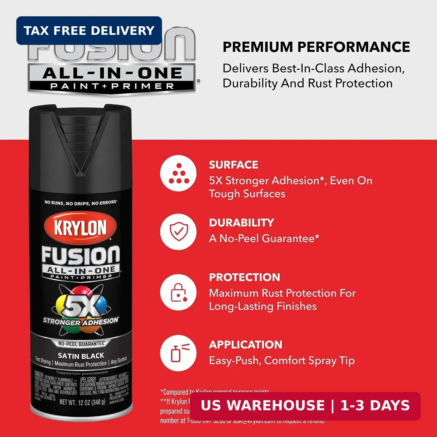 Krylon Rust Preventative Spray Paint, Vintage Gray, Gloss, Solvent, 12 oz K02726