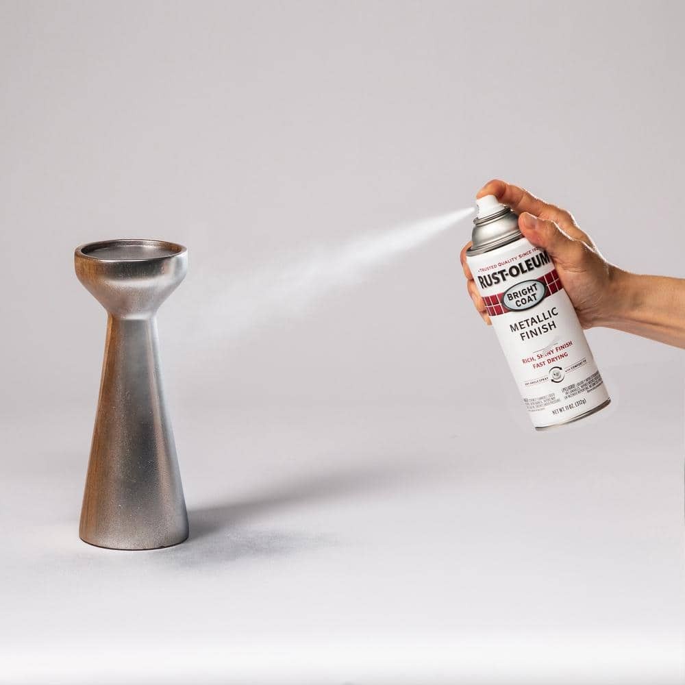 11 oz. Bright Coat Metallic Chrome Spray Paint – Quick-Drying and Durable Finish