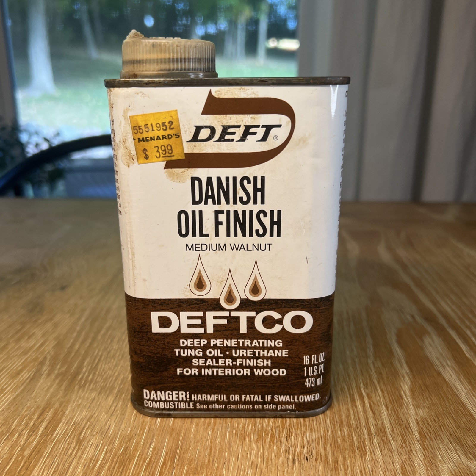 DEFT Danish Oil Finish, Medium Walnut, 1 Pint Deftco Tung Oil Sealer Vintage