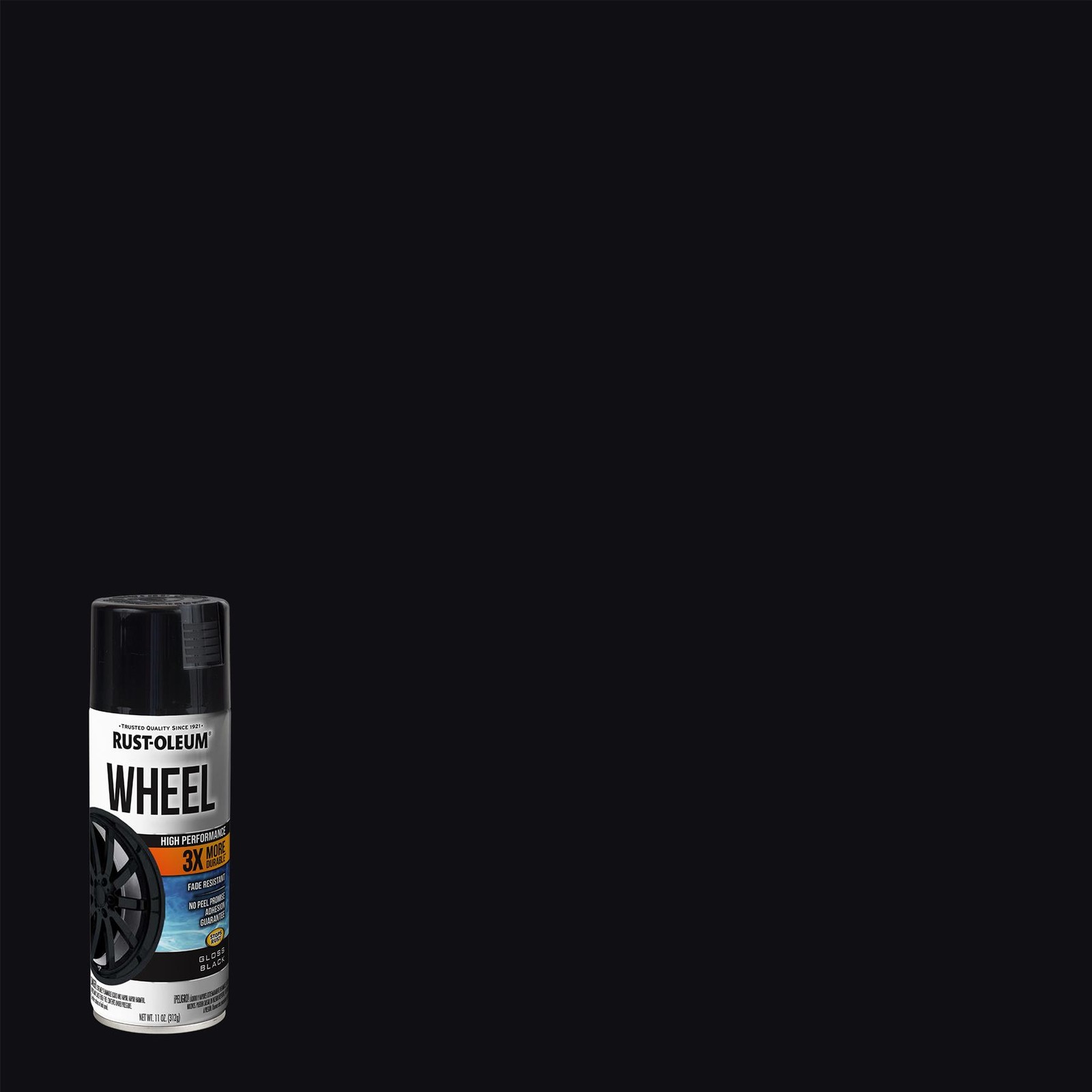 Rust-Oleum Automotive High Performance Wheel 3X, Gloss Black, 11 Oz – 368076