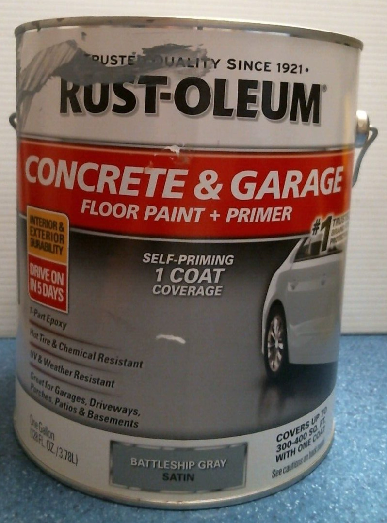 Rust-Oleum Concrete & Garage Floor Paint & Primer Battleship Gray (14045) FS