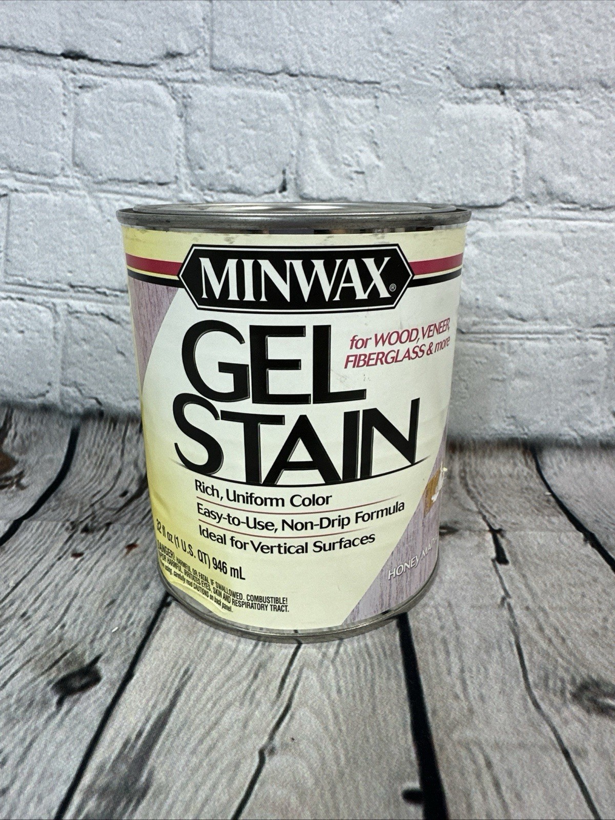 Minwax Gel Stain HONEY MAPLE For Wood, Metal, Fiberglass & More 32 oz 1 QT NEW