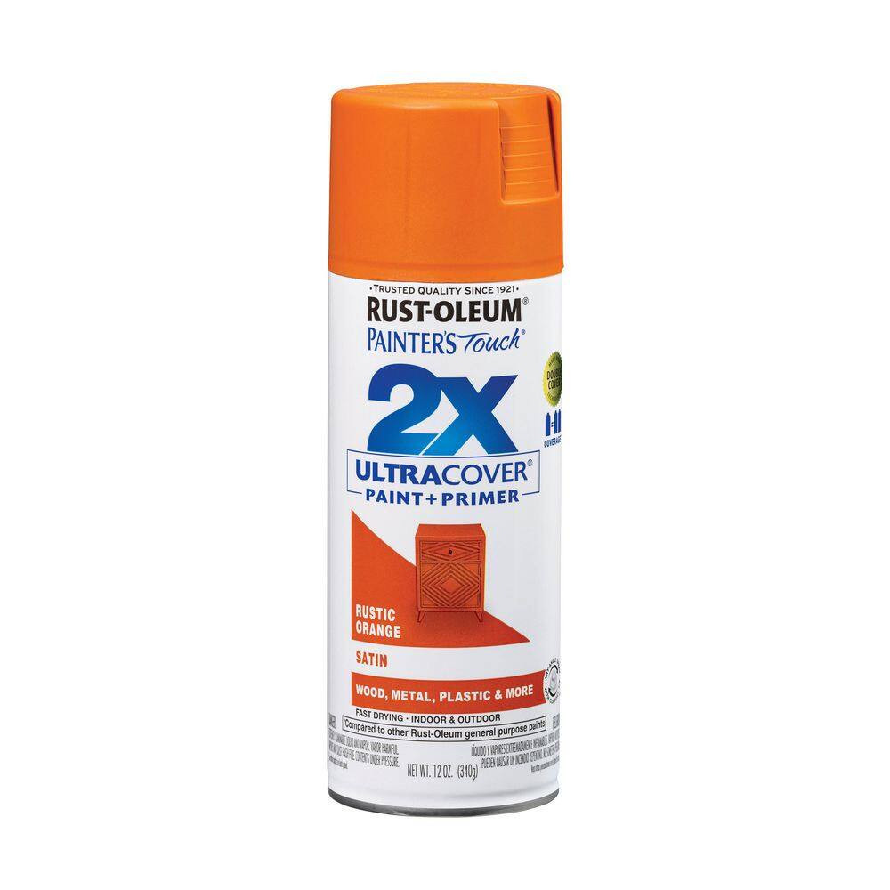 12 Oz. Satin Rustic Orange General Purpose Spray Paint (6-Pack)