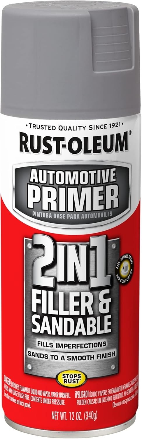 Rust-Oleum 260510 Automotive 2-in-1 Filler & Sandable Primer, 12 Ounce (Pack of