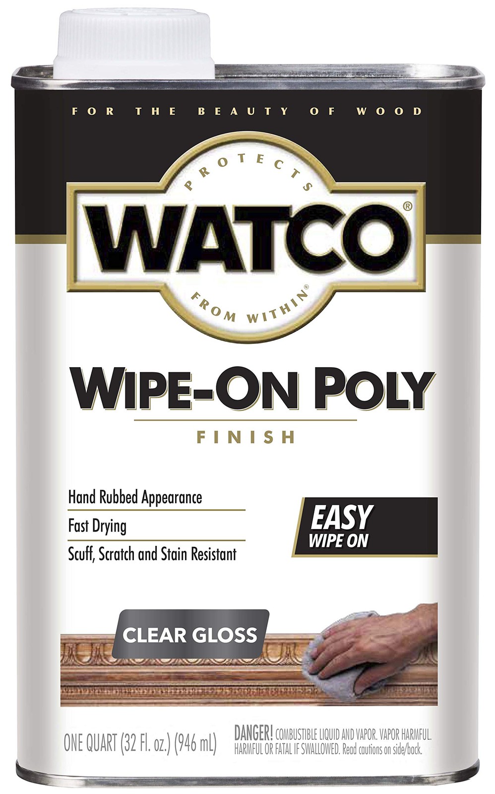 68041 Wipe-On Polyurethane Finish, Quart, Clear Gloss