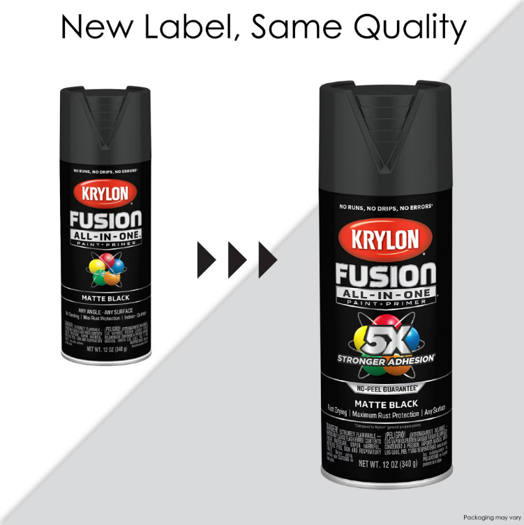 Black Matte Spray Paint Indoor Outdoor Use Fusion All In One Cozy Quick Dry Coat