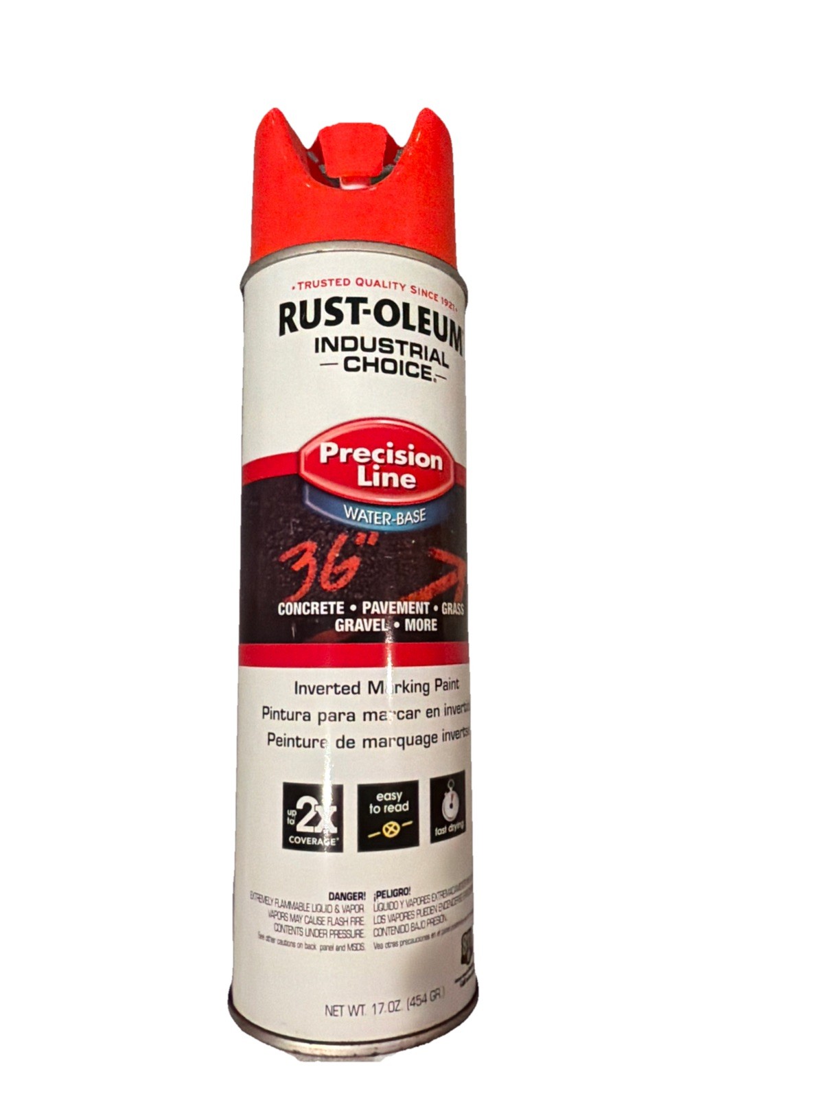 Rust-Oleum 203037 Precision Line Marking Paint, 20 Oz, Red/Orange, 5 PACK
