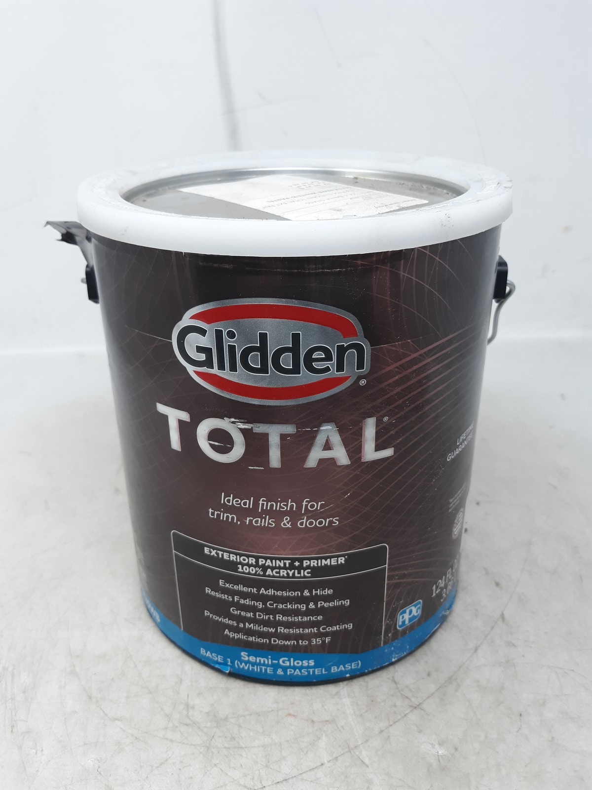 Glidden Total Exterior Paint + Primer Semi-gloss – Bahia Grass Mixture, 1 Gallon