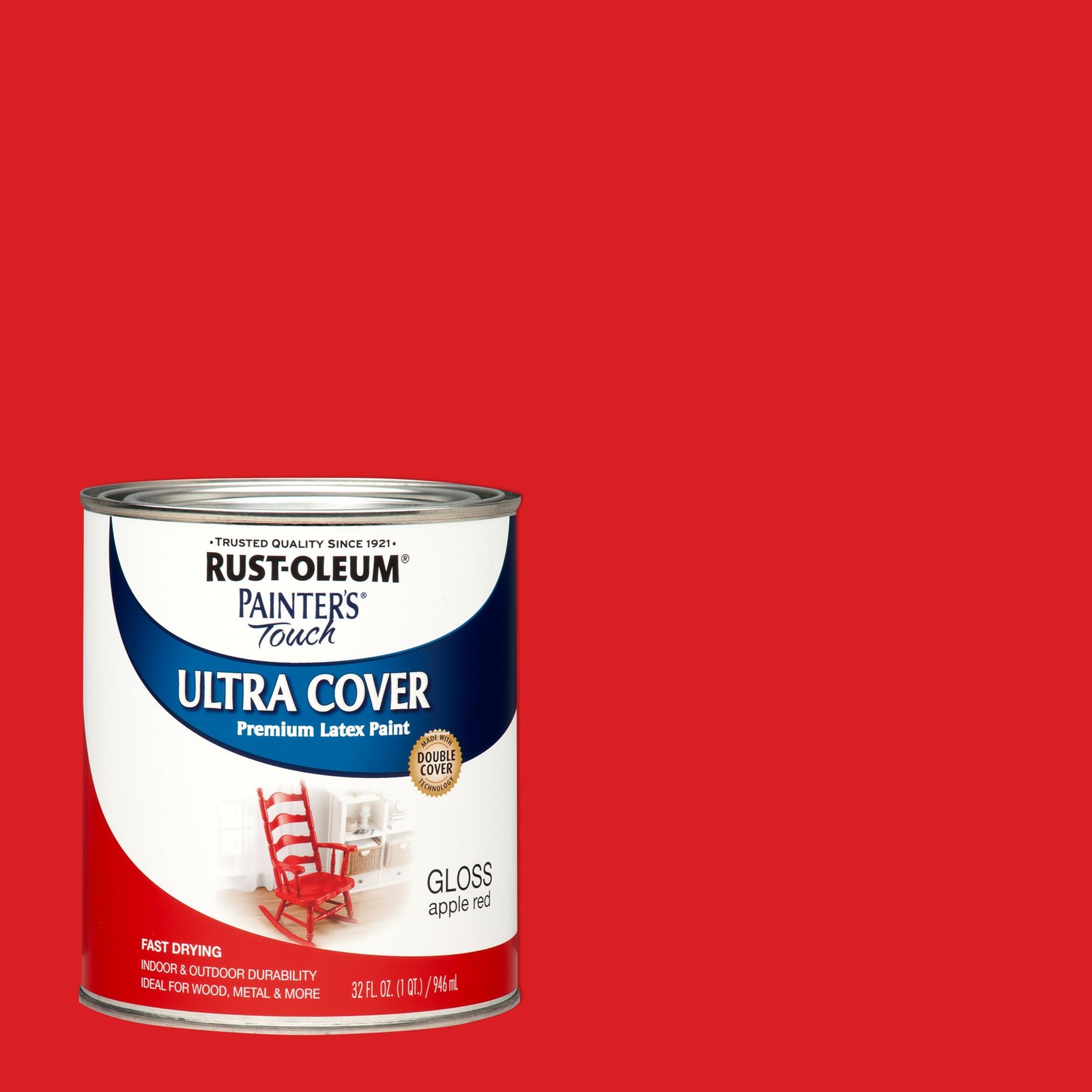 Rust Oleum Painter’s Touch Gloss Apple Red Paint 1 Quart Multi Surface Use