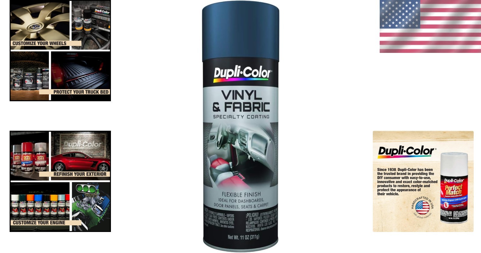 Medium Blue Vinyl & Fabric Coating Aerosol Paint – Case of 6