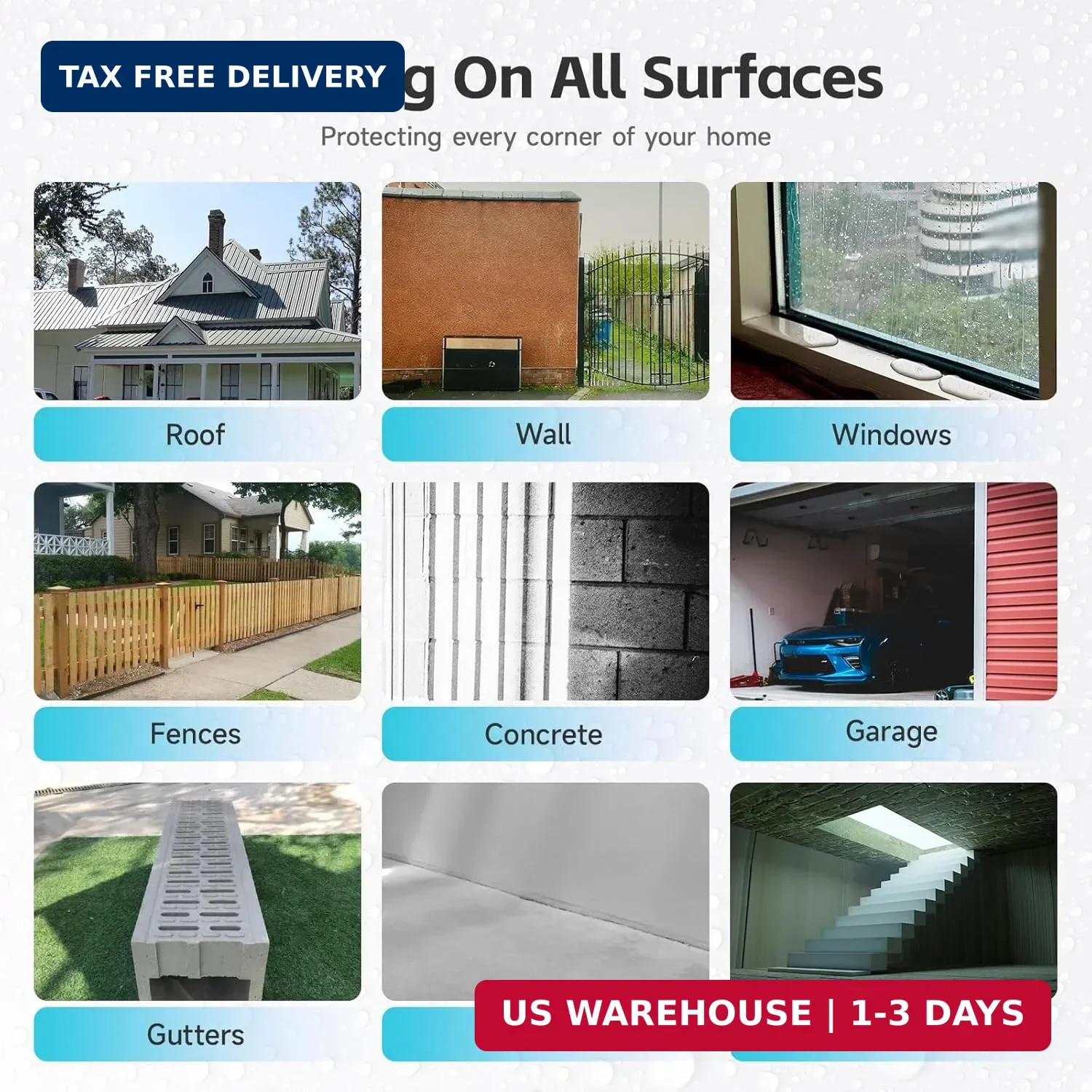 Transparent Waterproof Coating, Indoor & Outdoor Sealant, Invisible Waterproof