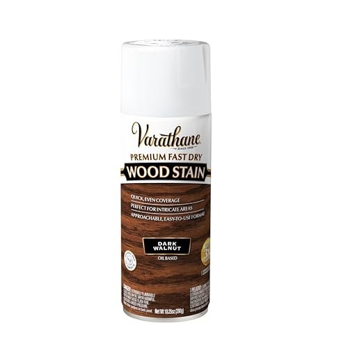 Premium Fast Dry Wood Stain Spray | 1 Hour 10.25 Ounce (Pack of 1) Dark Walnut