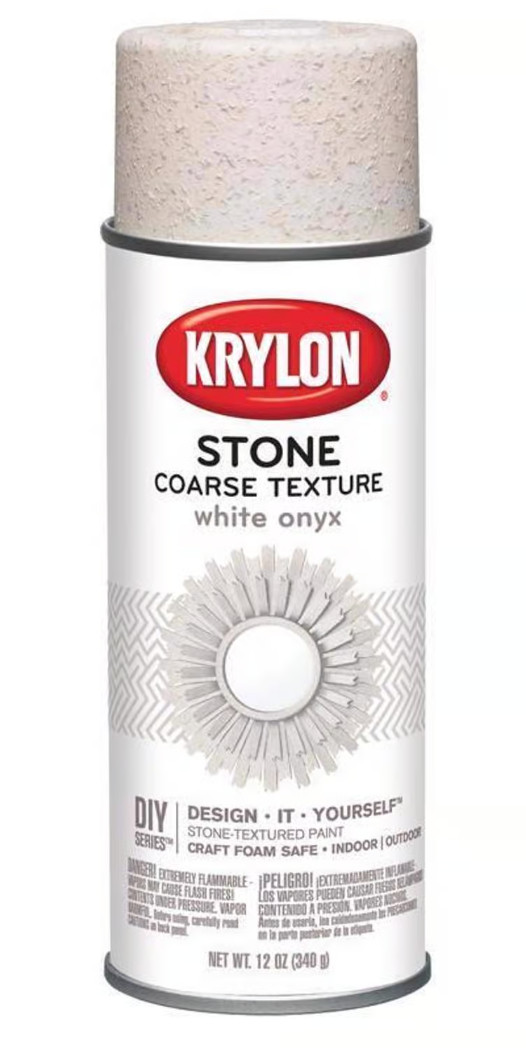 Krylon 18213 Stone Coarse Textured Finish – White Onyx – 12 oz.
