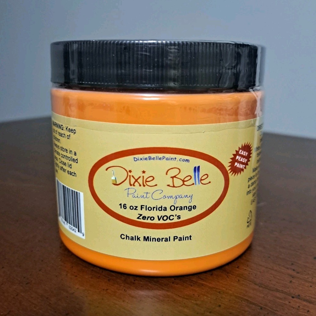 Dixie Belle Chalk Mineral Paint Florida Orange Zero VOC, 16 oz