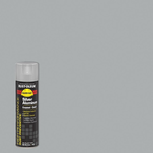 Rust-Oleum V2115838 Rust Preventative Spray Paint, Silver Aluminum, Gloss, 14 Oz
