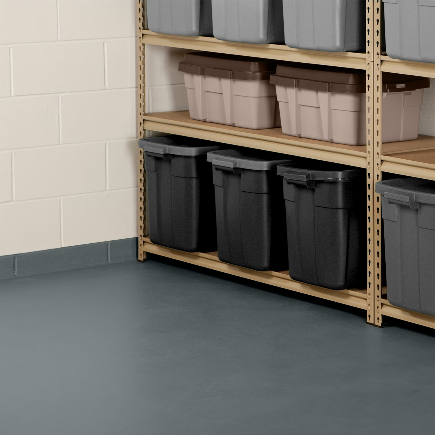 Glidden Porch & Floor 1 gal. Dark Gray Satin Interior/Exterior Paint with Prime