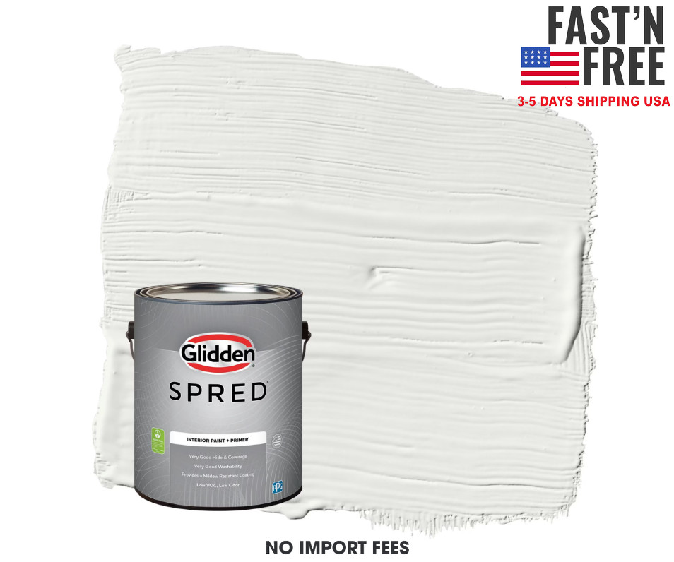 Glidden Spred Grab-N-Go White Semi-Gloss Interior Paint with Primer, 1 Gallon