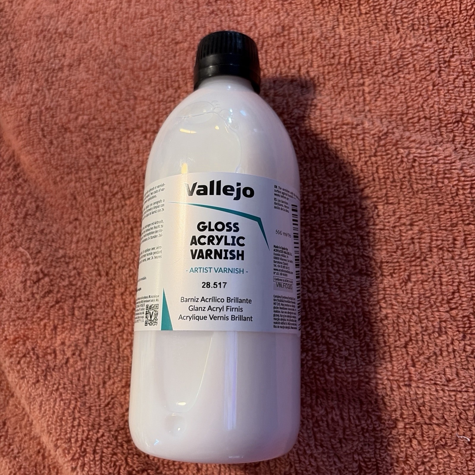 Permanent Acrylic Varnish | Glossy Finish 500 Ml. 16.9 Fl.oz. | Gloss