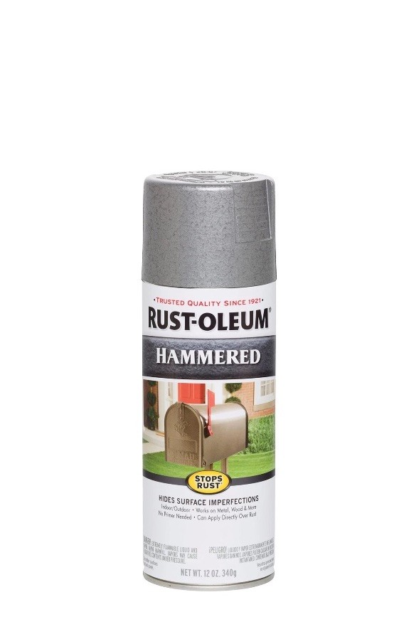 7213830 Stops Rust Hammered Spray Paint, 12 oz, Silver, Pack of 3