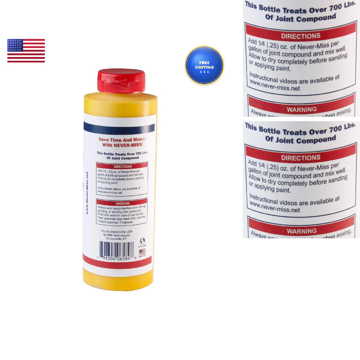 Never-Miss Drywall Mud Tinting Coloring Gel Additive For Finish Coats And