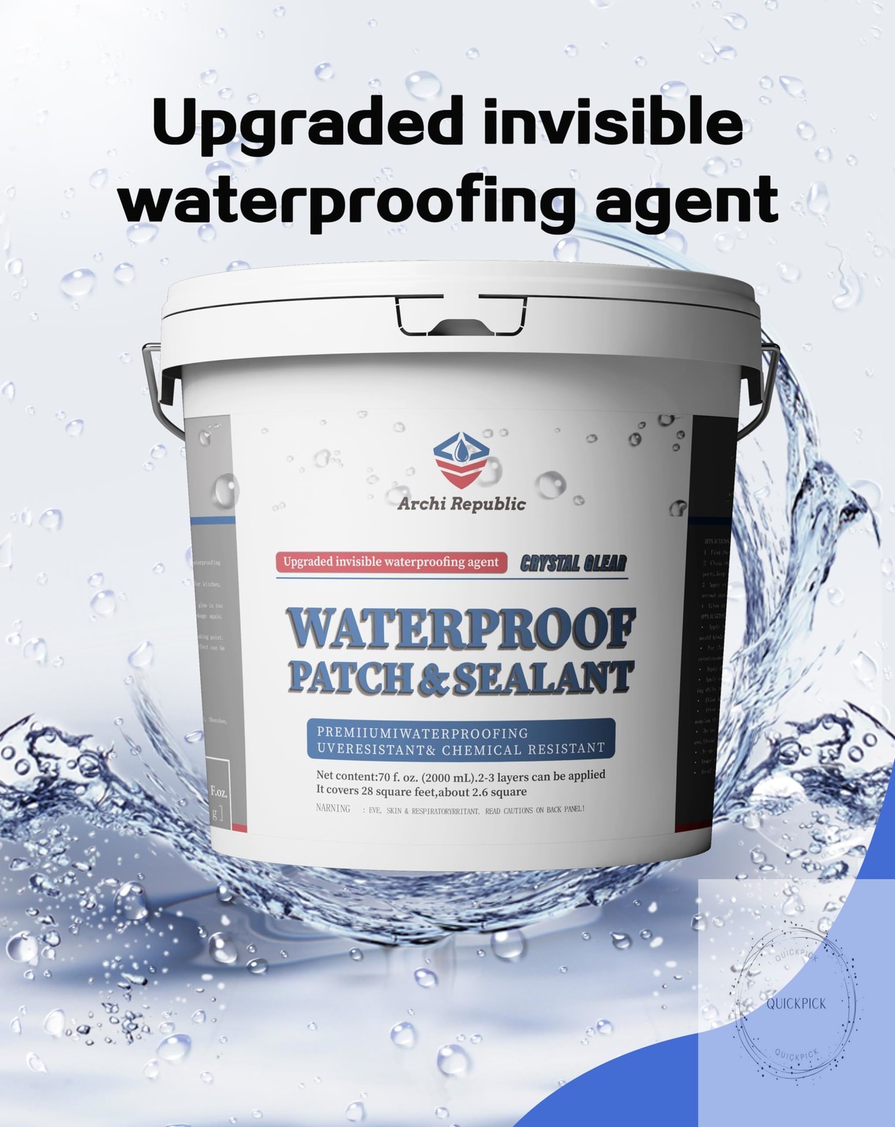 Upgraded Invisible Waterproof Agent Clear as Crystal, Transparent Waterproof Pai