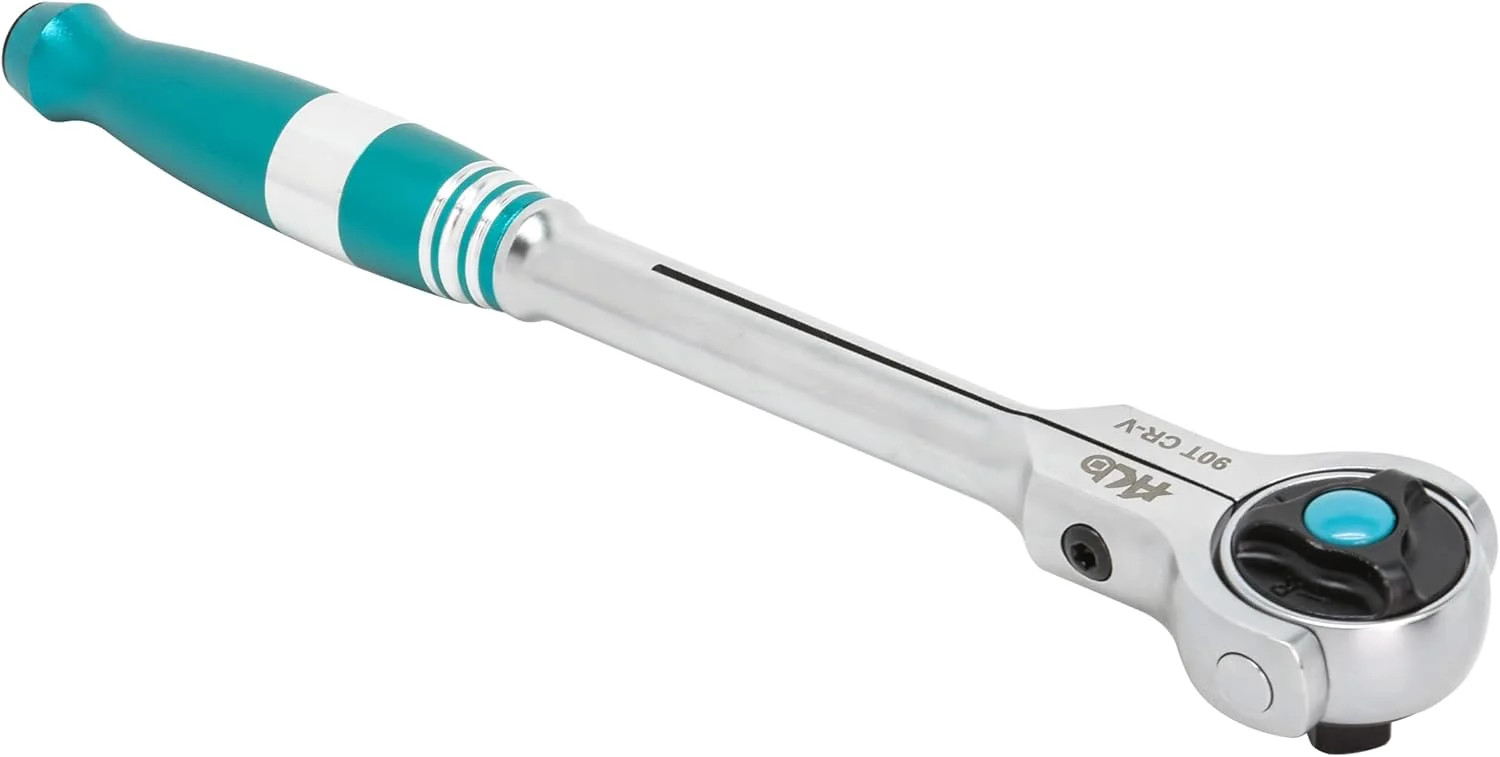 HB 3/8″ Drive 90-Tooth Swivel Head Ratchet Handle AHA044-U | 270° Adjustable Alu