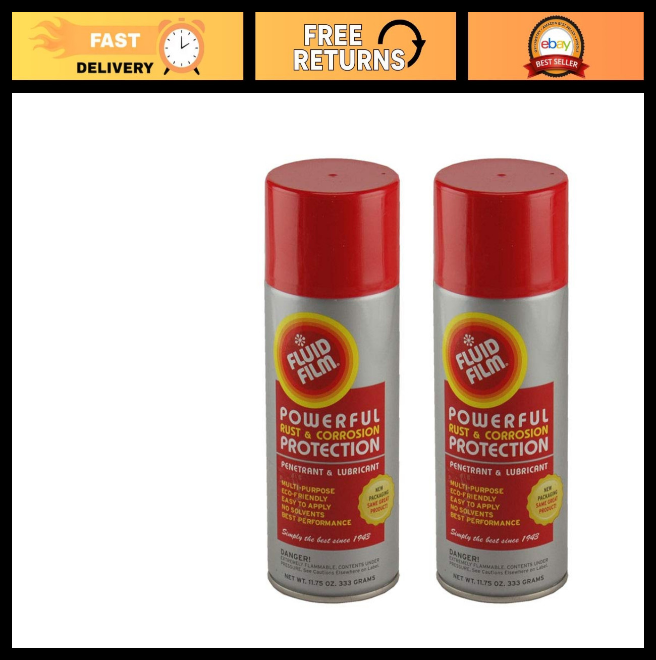 Powerful Rust & Corrosion Protection Spray – Metal Penetrant & Lubricant (2 x 11
