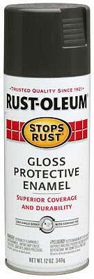 Rust-Oleum 7784-830 Stops Rust Spray Enamel, Charcoal Gray Gloss, 12-oz. –