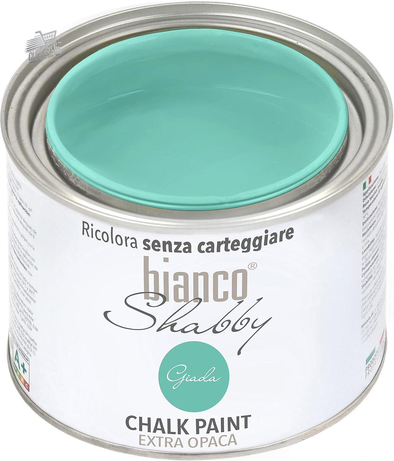 Shabby Chic Jade Chalk Paint for Furniture and Walls Vintage Matte 500ml