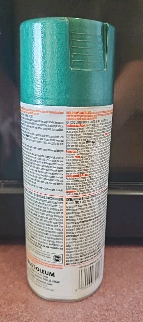 Rust-oleum Hammered Deep Green 7211 Spray Paint Can Unused Discontinued