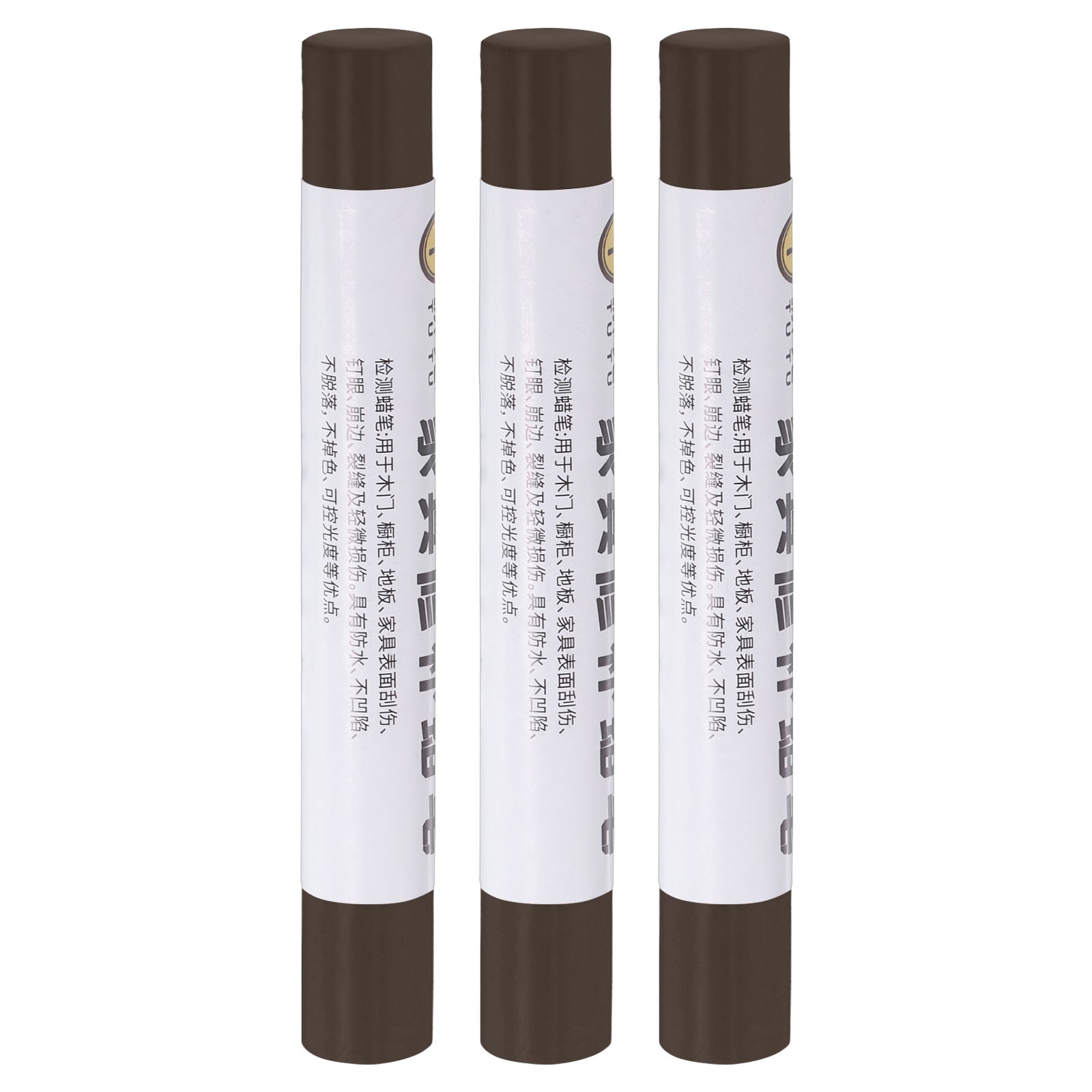 3Pcs Furniture Repair Crayons Wax Filler Stick Pen Marker Coffee Black