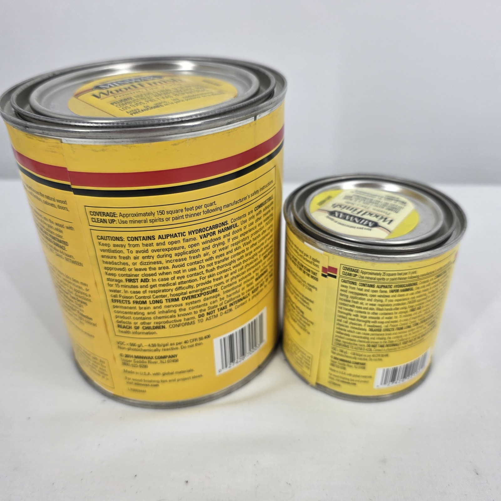 Minwax 218 Puritan Pine Finish Oil-Based Wood Stain 2 New Cans: 1/2 Pint & Quart