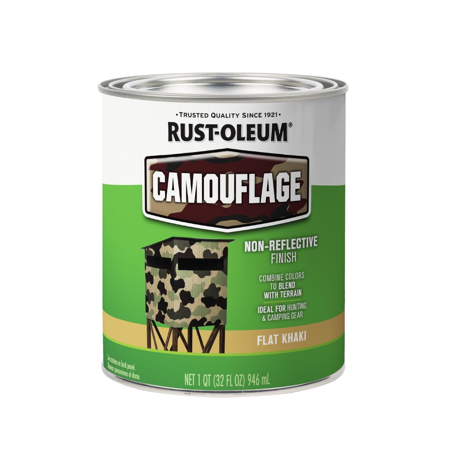 379562 Specialty Camouflage Paint, Quart, Flat Khaki, (Pack of 1)