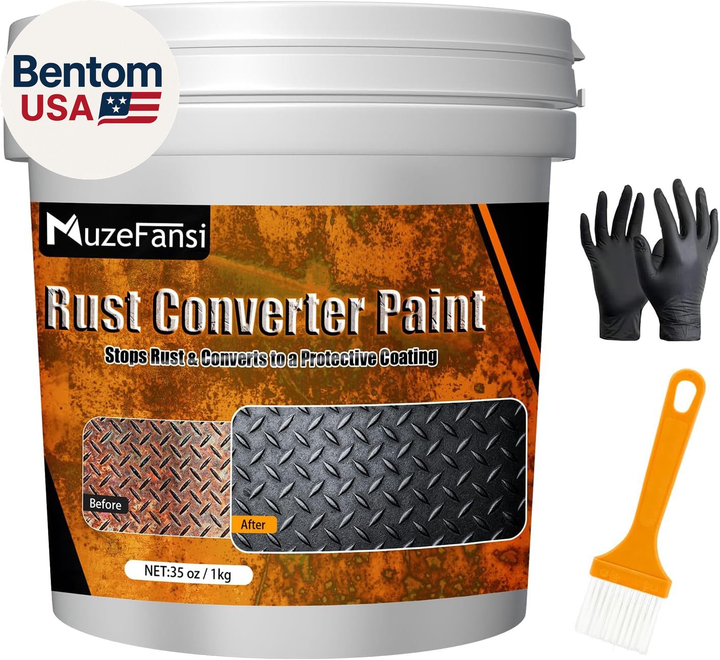 Metal Paint, Rust Converter and Metal Primer 34.8 Oz – Anti-Rust Coating Rust Pa
