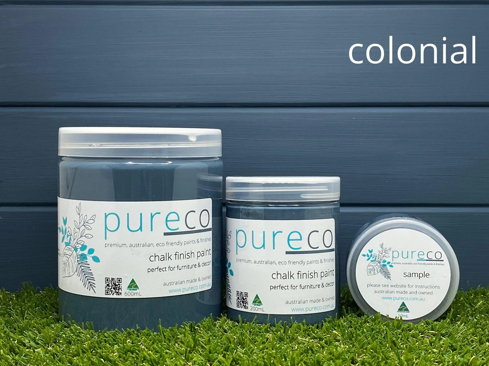 COLONIAL | Pureco Paints USA | vintage blue | Chalk Finish Paint | Furniture