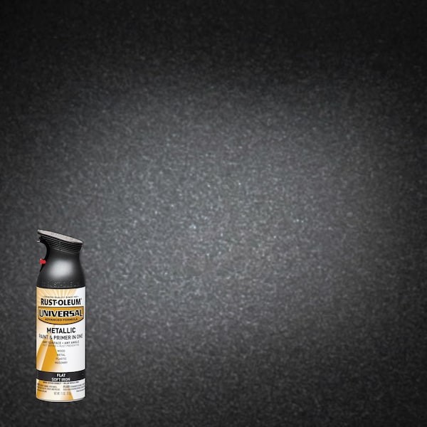 Rust-Oleum 271473 Spray Paint, Soft Iron, Flat Metallic, Solvent, 11 Oz