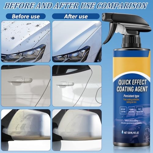 Car Quick Effect Coating Agent Spray, 3 in 1 High Protection Quick Car 4 fl oz