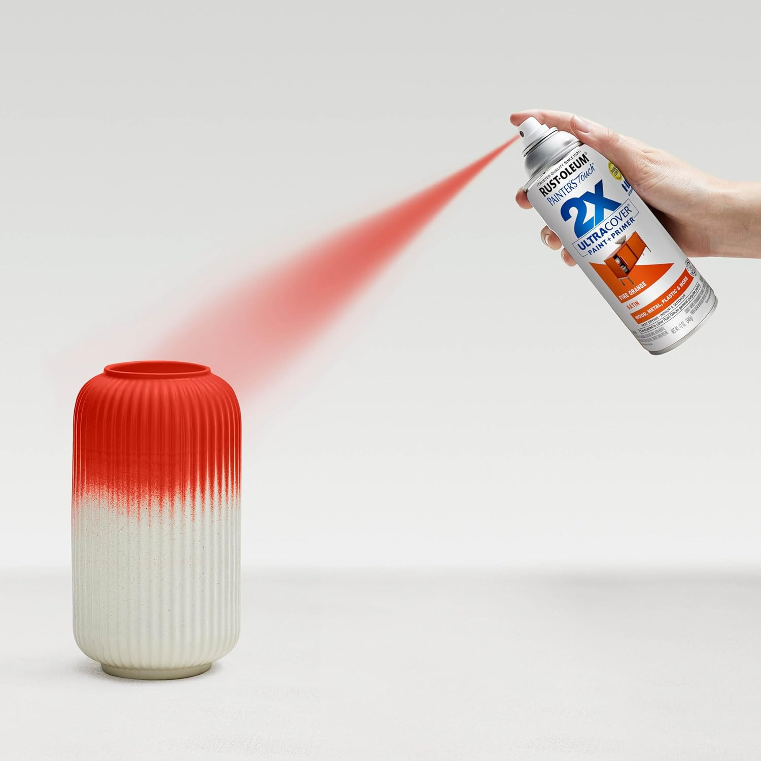 263149 Painter’S Touch 2X Ultra Cover Spray Paint, 12 Oz, Satin Fire Orange (Pac