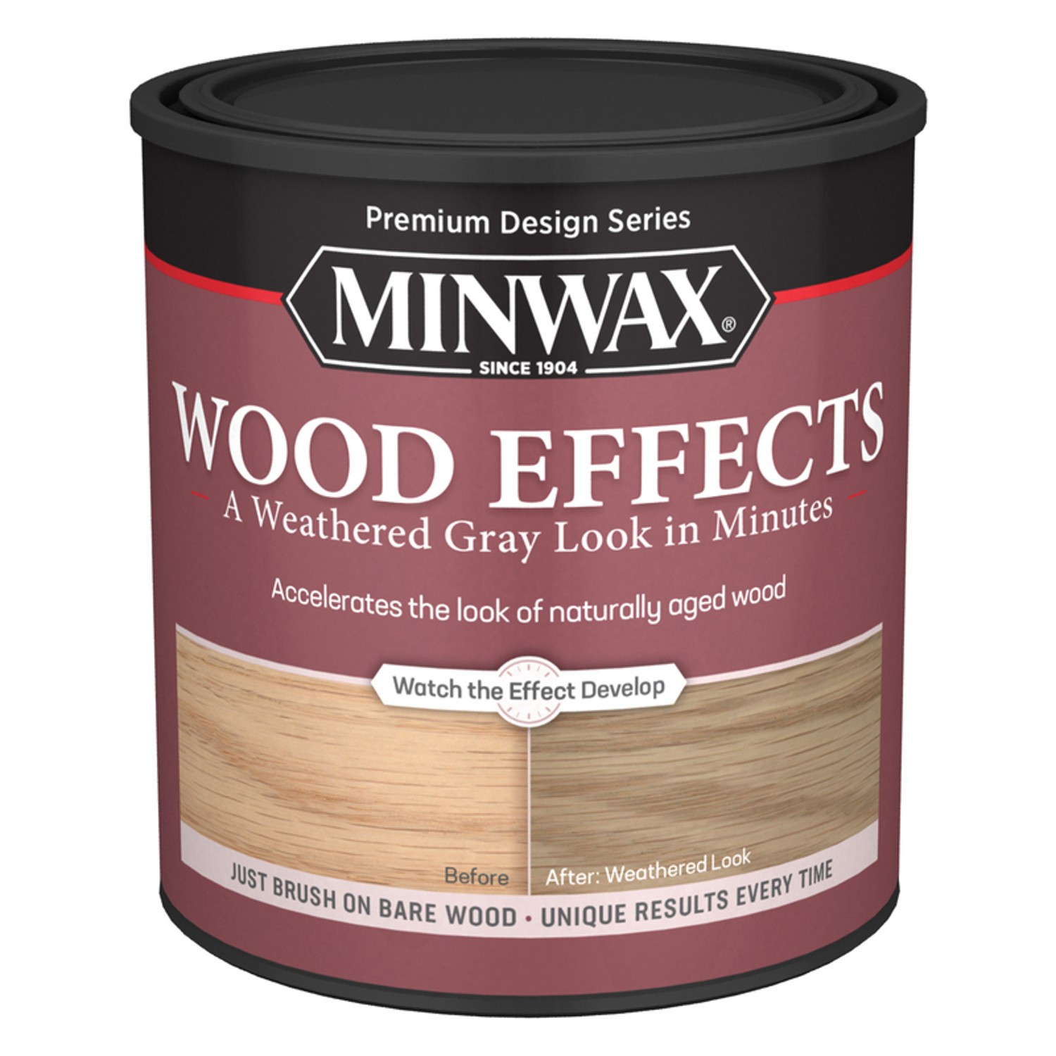 Minwax Semi-Transparent Weathered Gray Water-Based Wood Acceler (4-PACK)