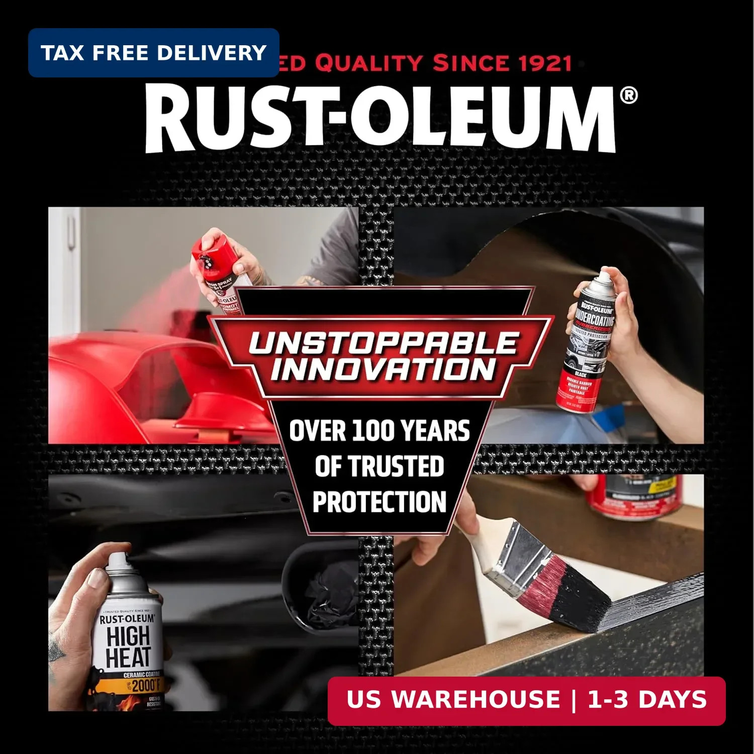 Rust-Oleum 248658 Stops Rust Reformer Spray Paint, 10.25 oz, Matte Black