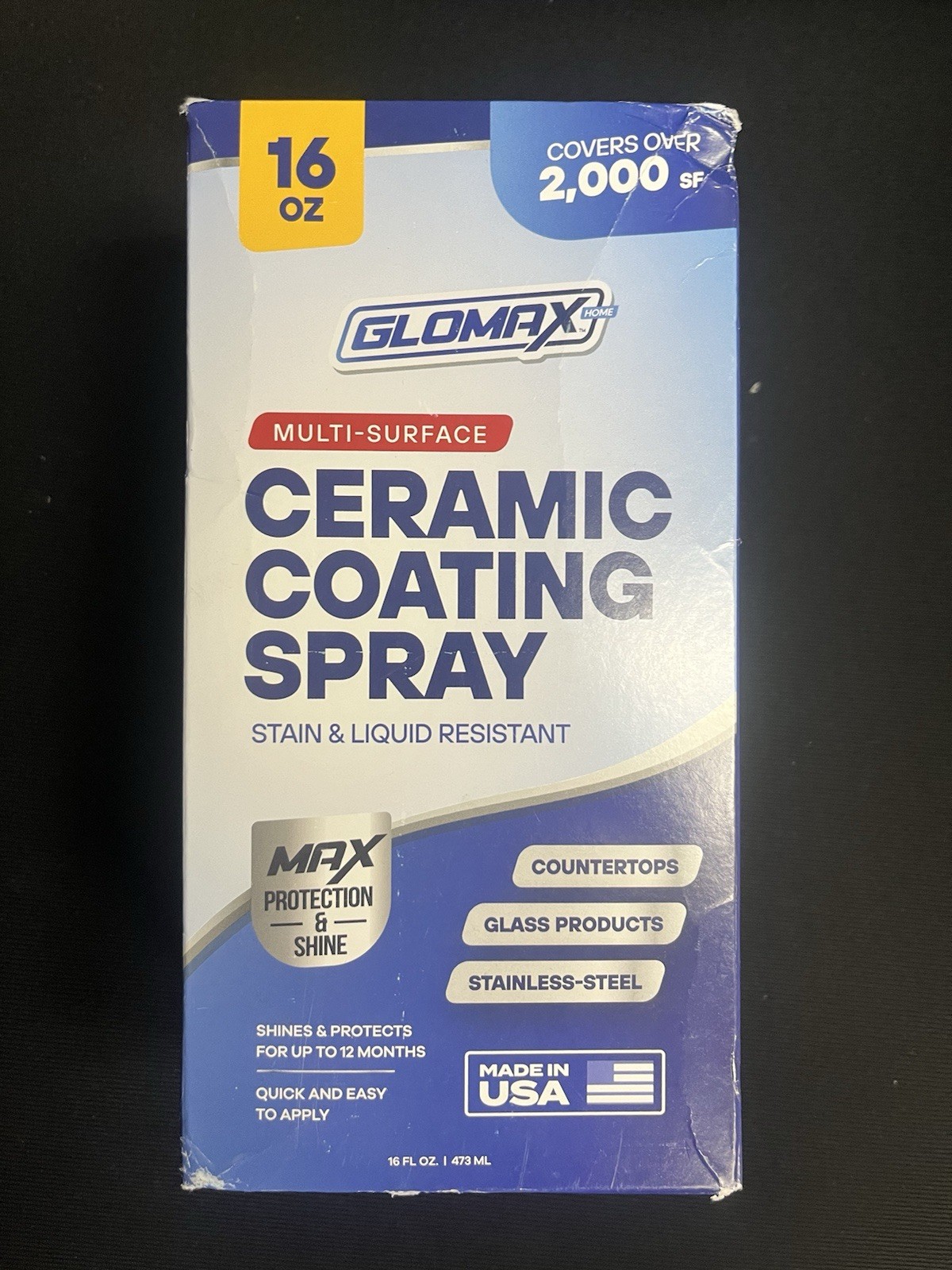Home Ceramic Coating Spray Kit (16 oz) – Shine, Seal & Protect Stainless- GLOMAX