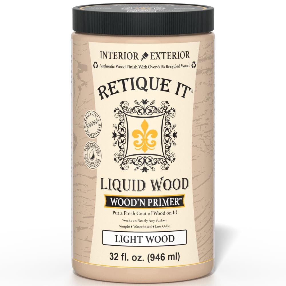 Retique It Wood’n Primer – Paint it then stain it – Stainable Wood Fiber Pain…