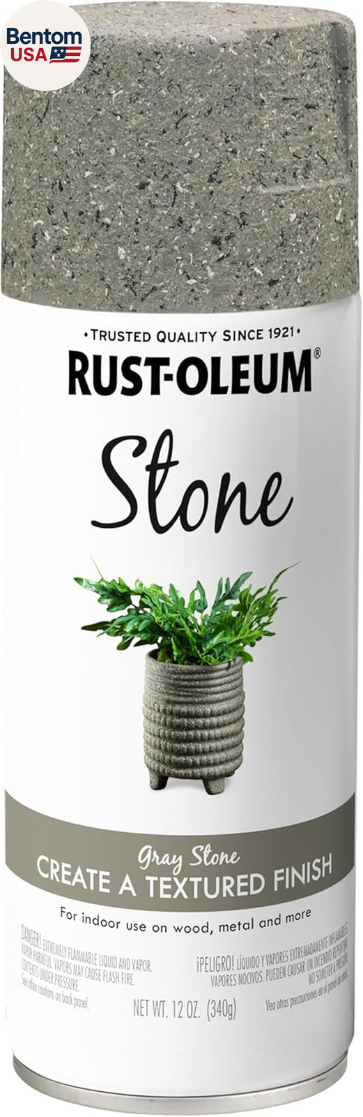7992830 Stone Creations Spray Paint, 12 Oz, Gray Stone