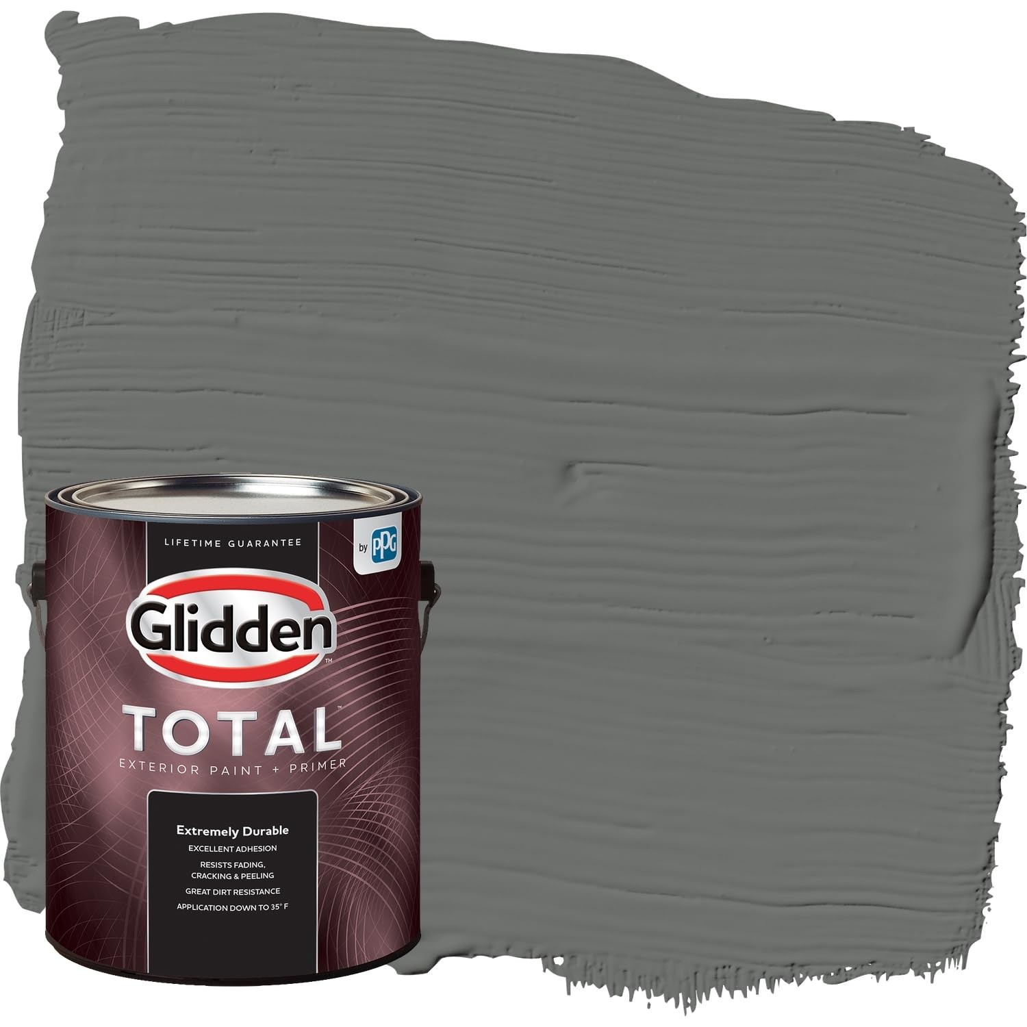 Glidden Total Exterior Paint Premiumr All-In-One Up In Smoke/Gray Semi-Gloss 1