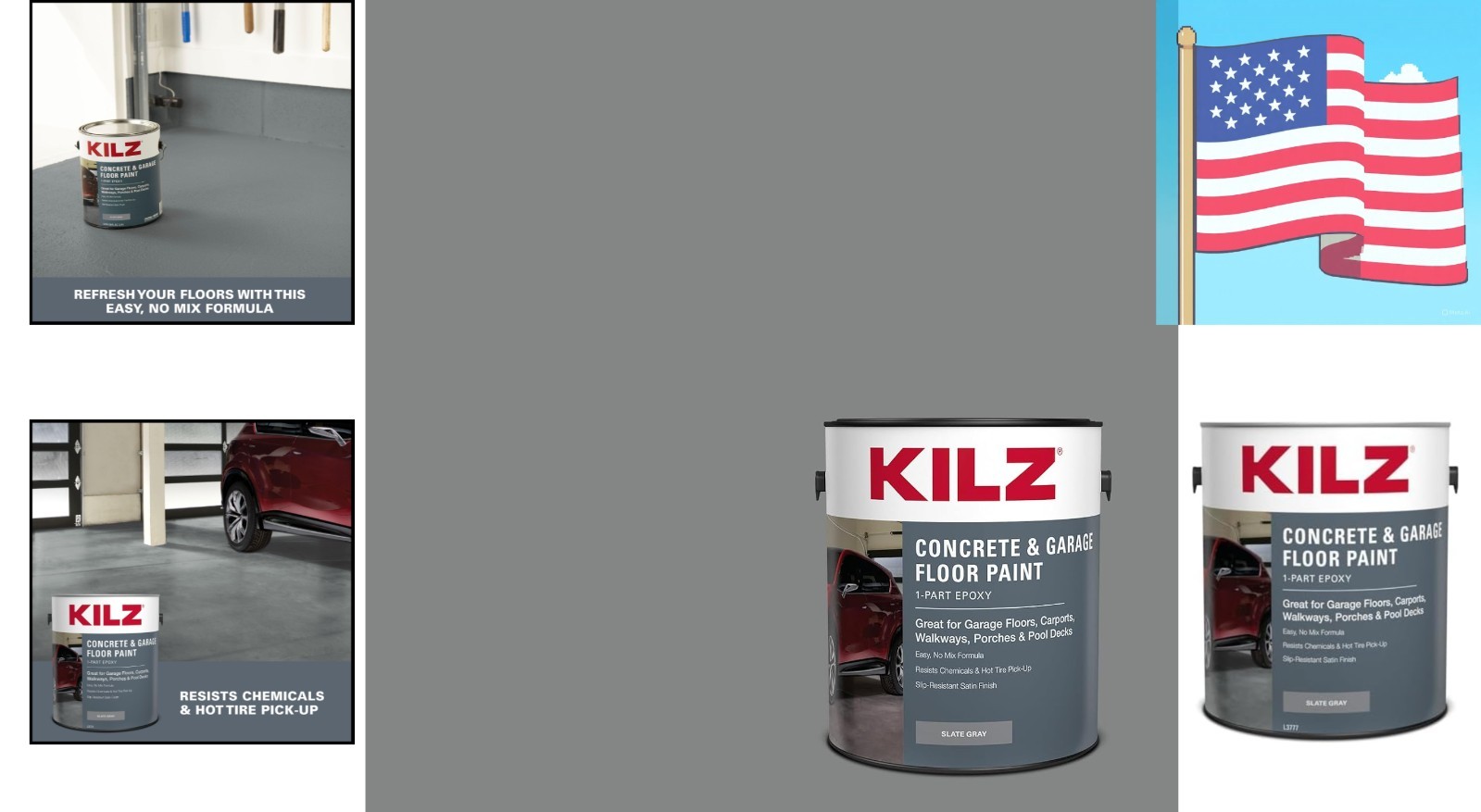 1-Part Epoxy Acrylic Concrete & Garage Floor Paint, Slate Gray, Satin, Interi…