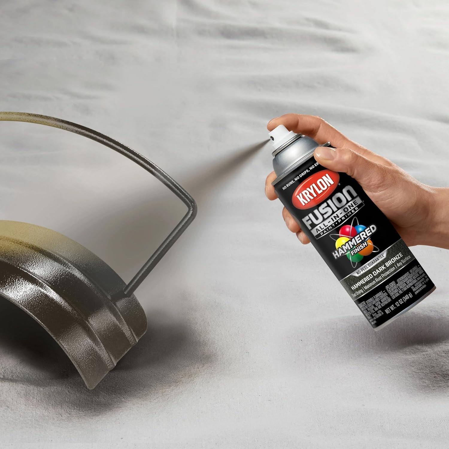 Fast-Drying Hammered Dark Bronze Spray Paint – Indoor/Outdoor Durability, 12 oz