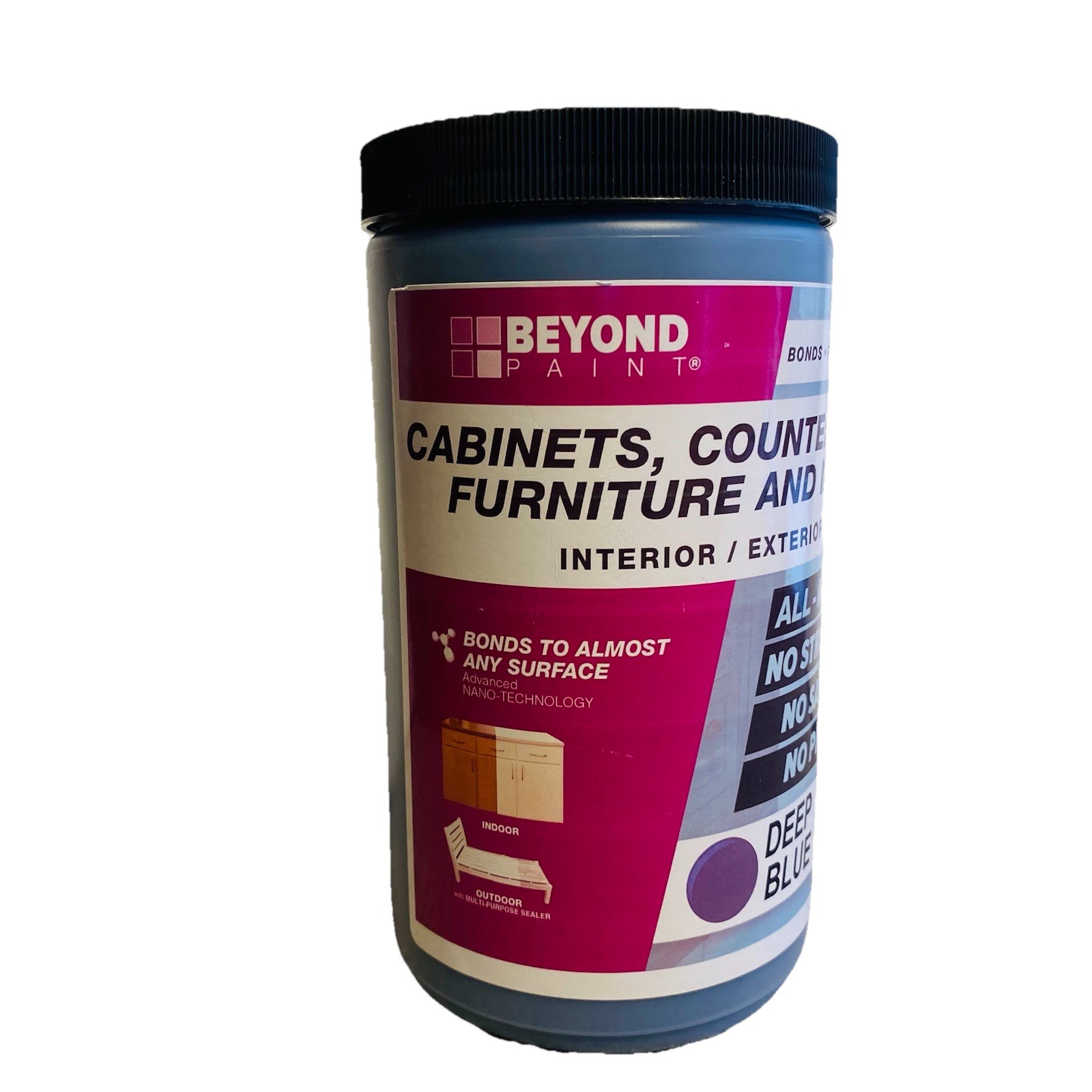 Beyond Paint All-In-One Deep Blue 1 Quart Bonds Primes Seals Furniture Cabinets